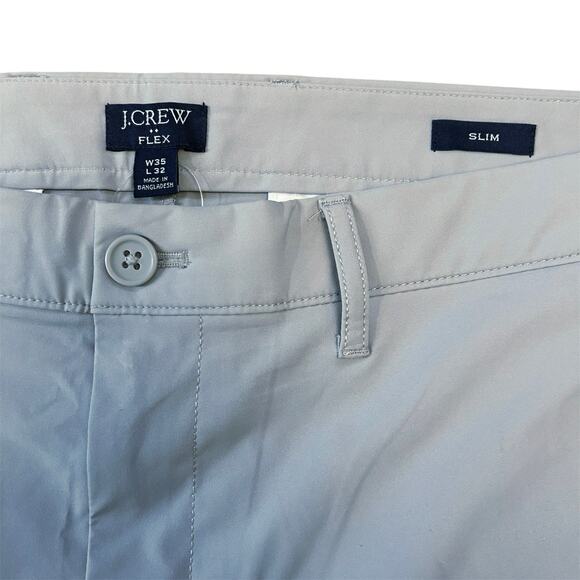 NWT J.Crew Slim-Fit Tech Chino Pant Scarborough Grey Size 35x32 - Picture 5 of 7